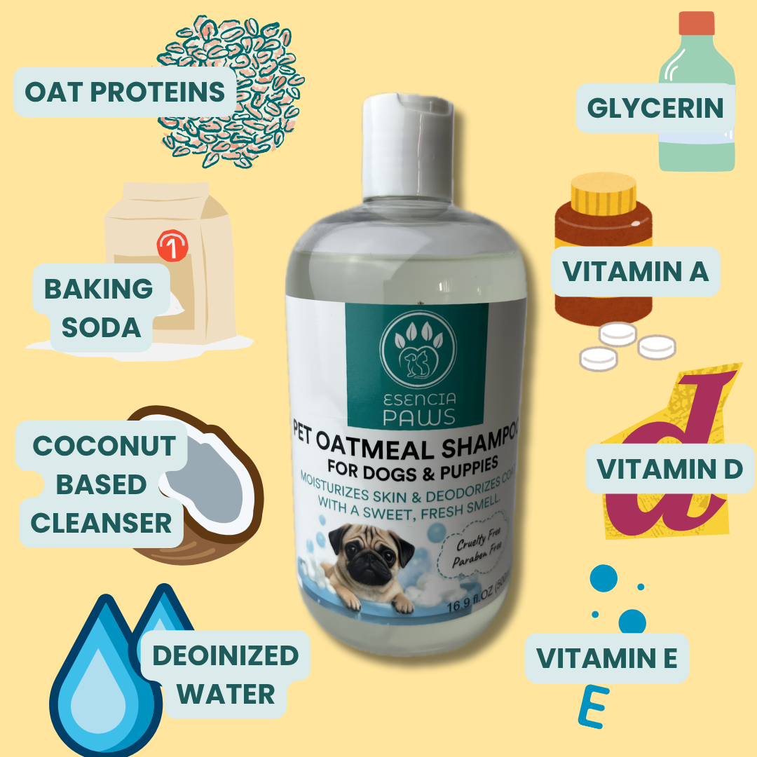 Pet Oatmeal Shampoo for Dogs and Puppies